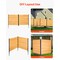 Outdoor 2-Panel Wood Privacy Screen, DIY AC Cover and Garden Trash Can Hider